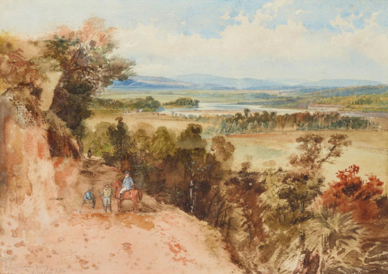 Rangitikei from Westoe, W. Fox Esqs Station. Nicholas Chevalier