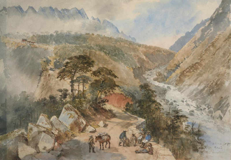 Otira Gorge Road. Nicholas Chevalier
