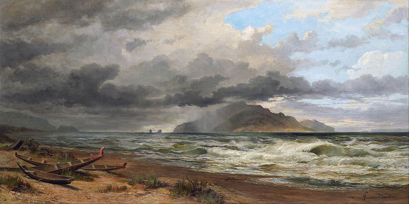 Cook Straits, New Zealand. Nicholas Chevalier