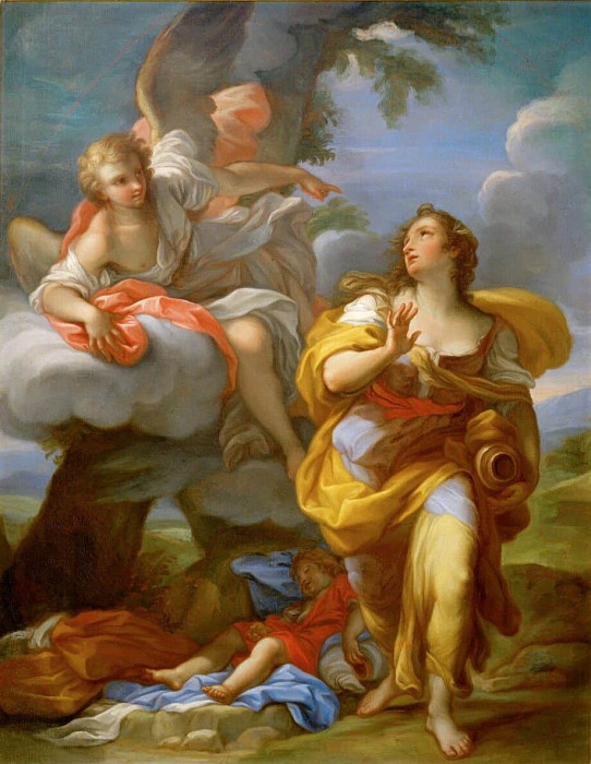 Hagar and the Angel. Giuseppe Bartolomeo Chiari