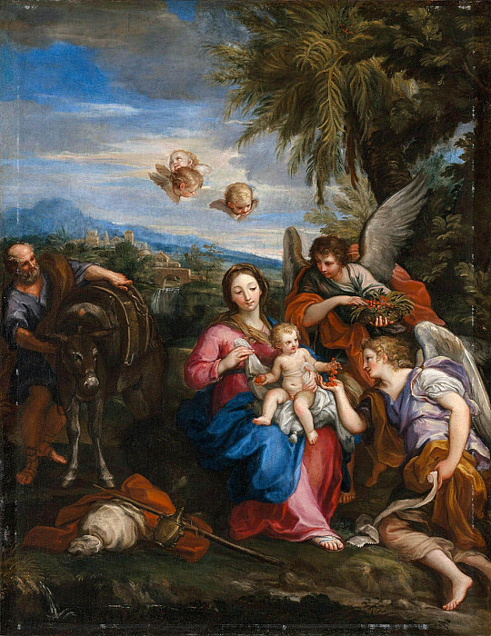 The Rest on the Flight into Egypt. Giuseppe Bartolomeo Chiari