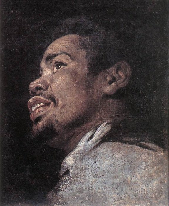 CRAYER Gaspard de Head Study Of A Young Moor. Gaspard De Crayer