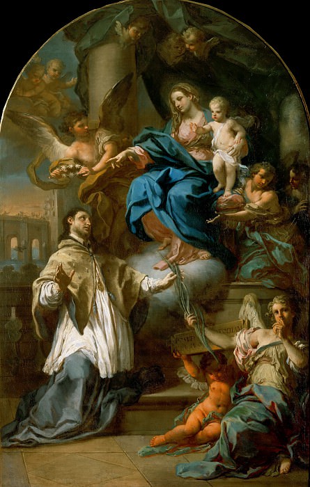 Мадонна с Младенцем и святой Ян Непомук. Себастьяно Конча