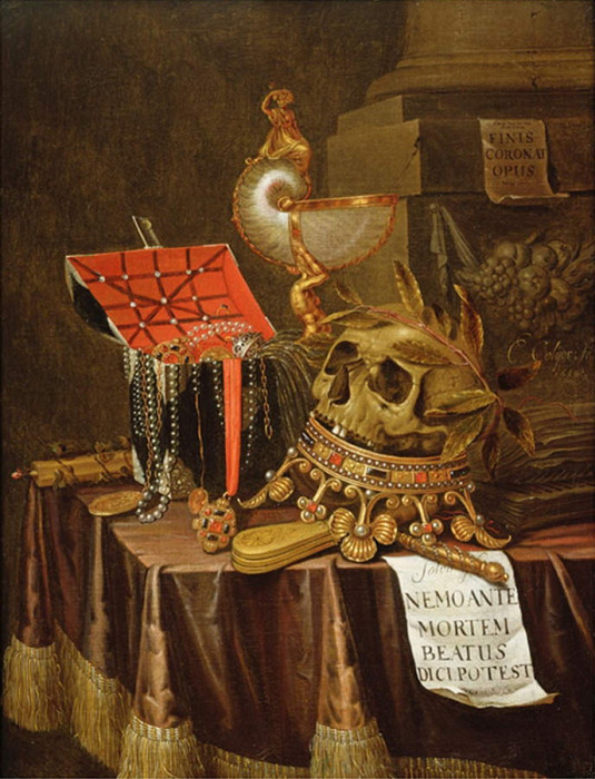 A Vanitas Still Life. Evert Collier