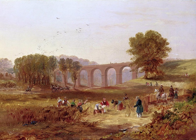 Corby Viaduct, the Newcastle and Carlisle Railway. John Wilson Carmichael