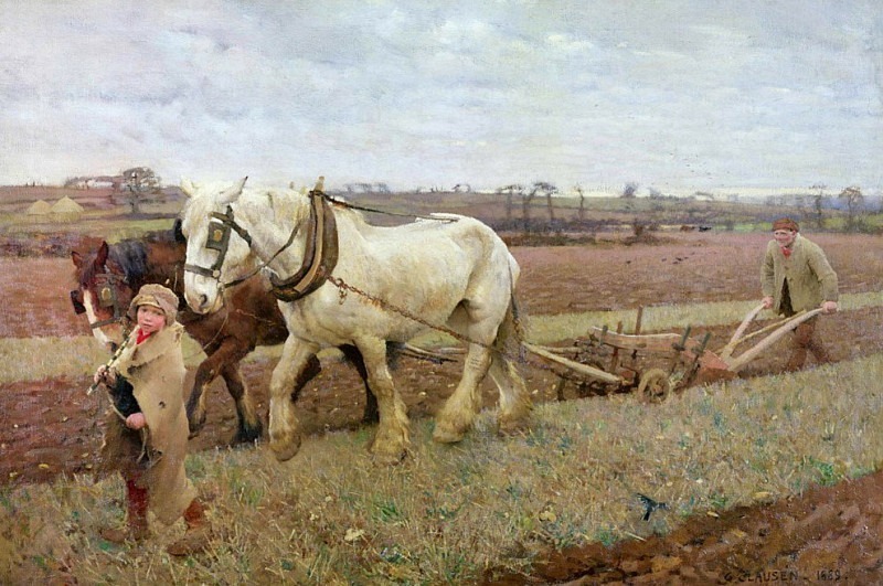 Ploughing. Sir George Clausen