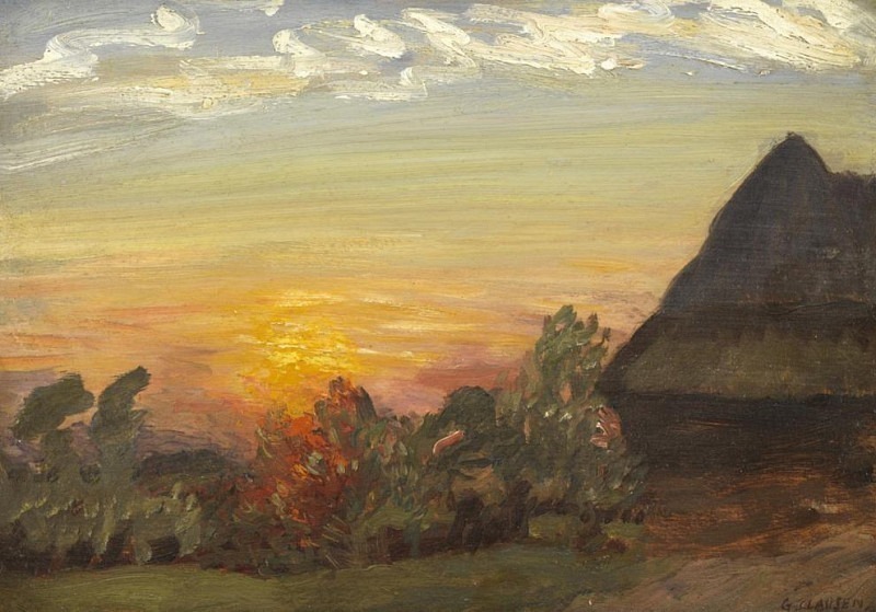 Duton Hill Sunset. Sir George Clausen