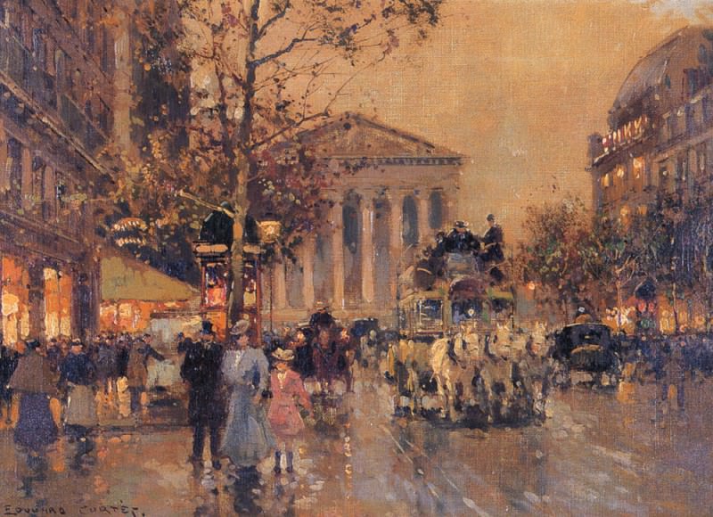 The Rue Royal Madeleine. Edouard-Léon Cortès