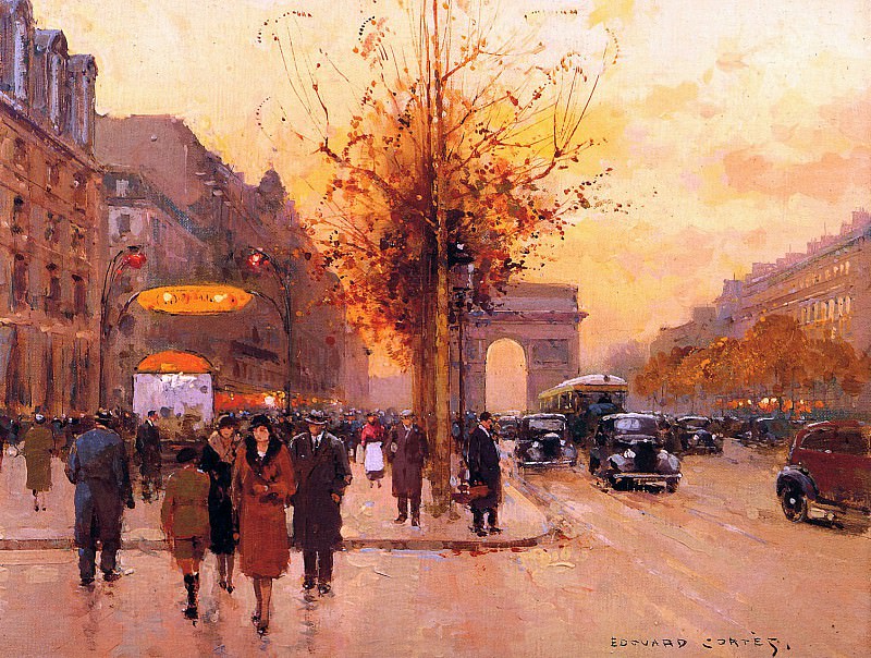 City view of Paris. Edouard-Léon Cortès