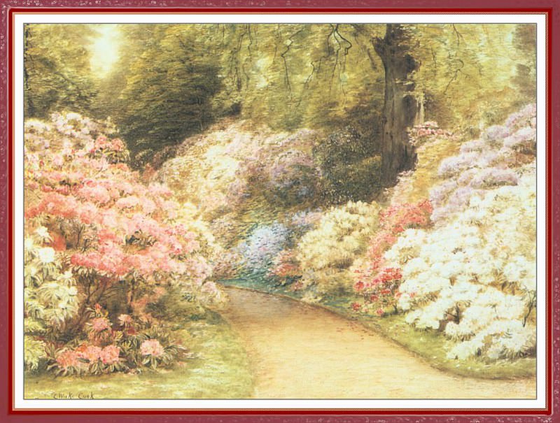 The Rhododendron Dell Kew Gardens. Ebenezer Wake Cook