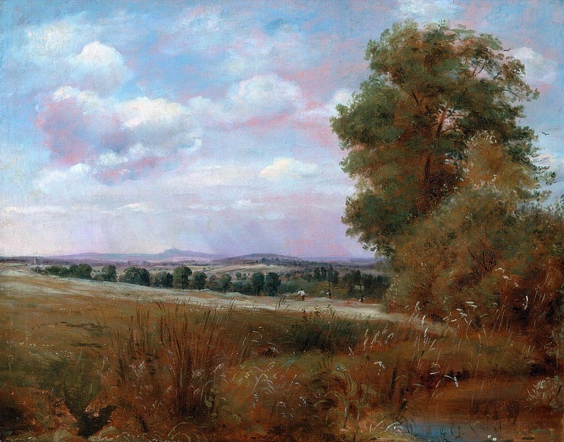 Landscape at Hampstead, with Harrow in the Distance. Lionel Constable