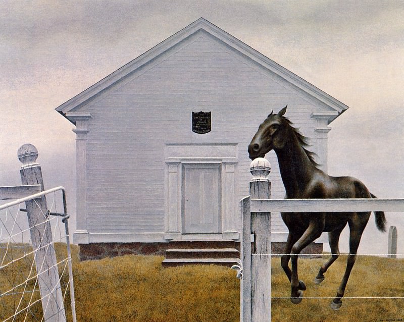 Church and Horse. Alex Colville