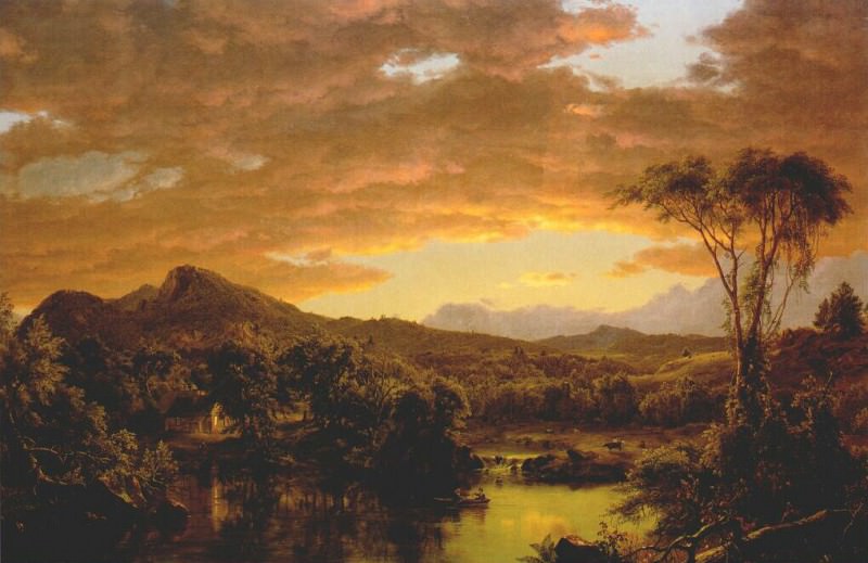 a country home 1854. Frederic Edwin Church