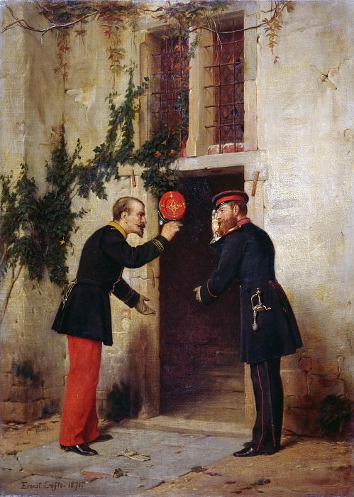 Meeting of the Crown Prince Frederick with Napoleon III. Ernest Crofts