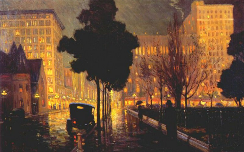 Rainy night. Frederick Simpson Coburn