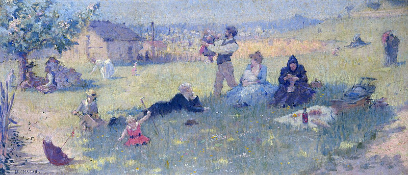 Sketch for the Marriage Hall of the 14th District Town Hall: The Family. Maurice Chabas