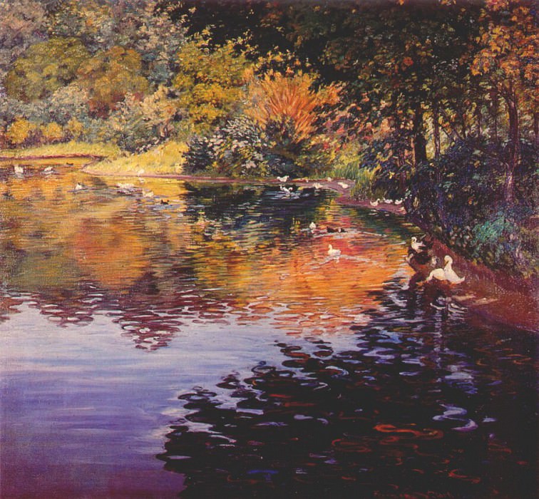 Мельничный пруд, болотистое место, 1914. Кейт Кларк