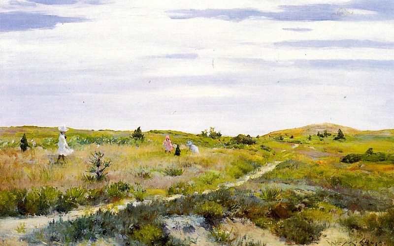 Along the Path at Shinnecock. William Merritt Chase