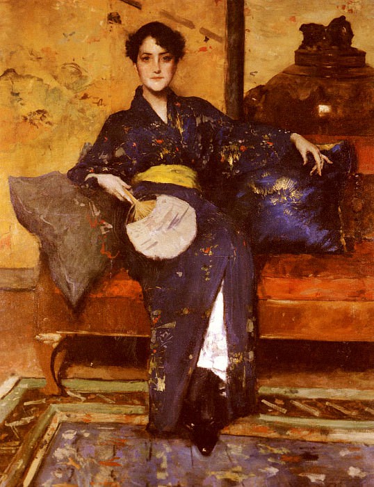 The Blue Kimono. William Merritt Chase
