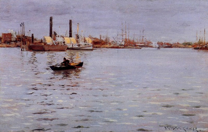 The East River. William Merritt Chase