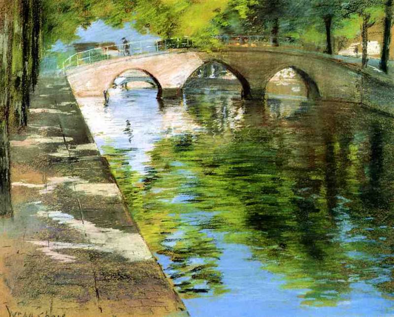 Reflections aka Canal Scene. William Merritt Chase