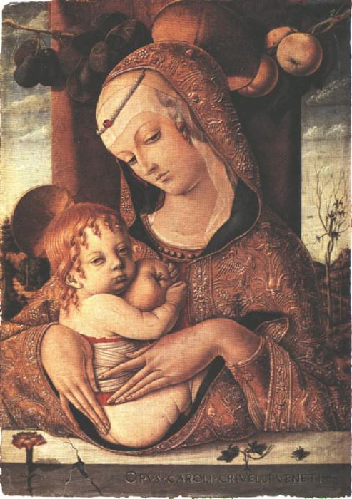 VIRGIN AND CHILD, V.AND A. MUSEUM. Carlo Crivelli