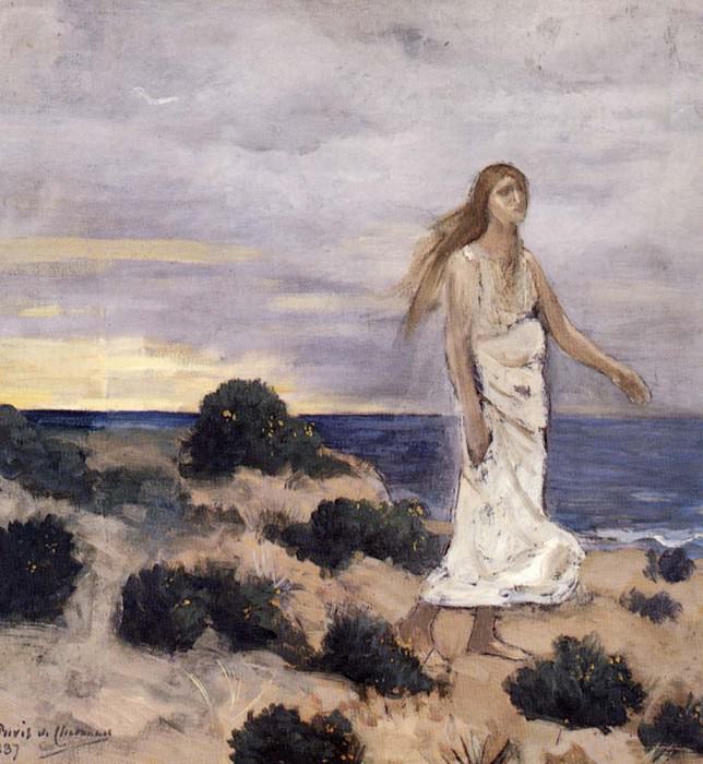 Woman By The Sea. Pierre Cécile Puvis de Chavannes
