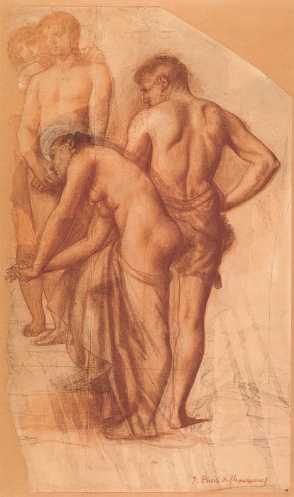 Study for Four Figures in Rest. Pierre Cécile Puvis de Chavannes