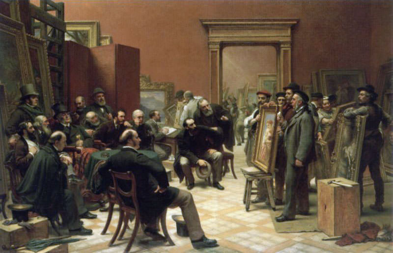 The Council of the Royal Academy selecting Pictures for Exhibition 1876 CR. Charles West Cope