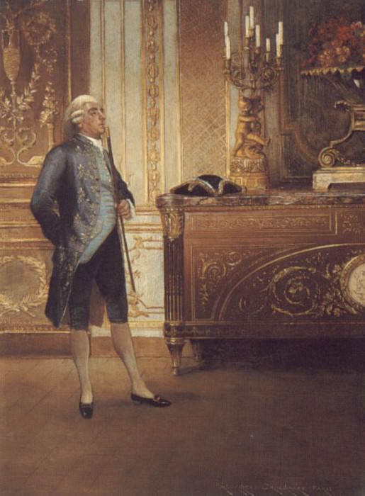 A Gentleman Wainting In An Interior. Georges Croegaert