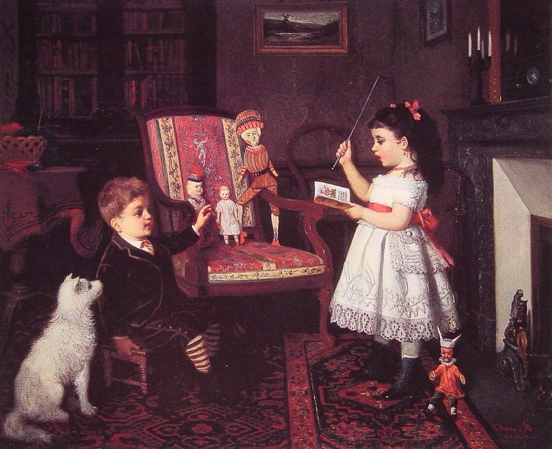 The Lesson. James Wells Champney