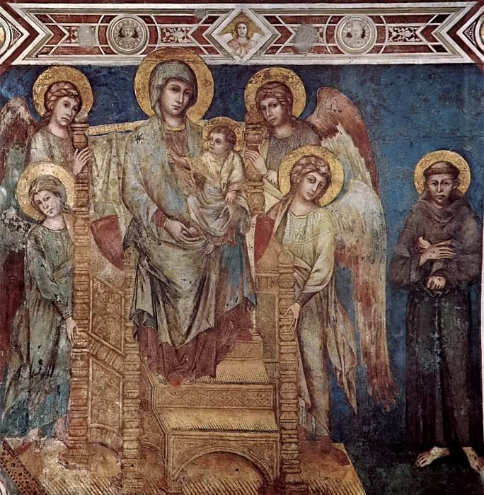 Madonna with angels and St. Francis, Cimabue (Cenni Di Pepo)