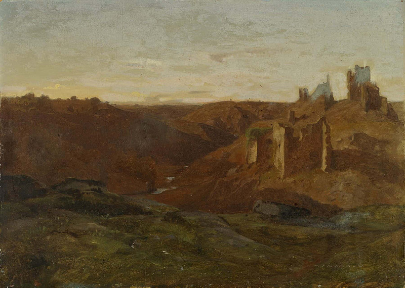 Landscape with Ruins. Gustave Eugène Castan