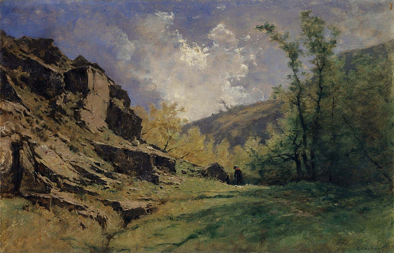 Rocky Landscape. Gustave Eugène Castan
