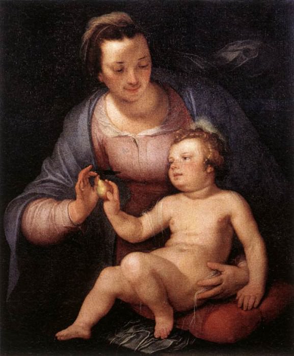 Madonna And Child. Cornelis Cornelisz Cornelissen