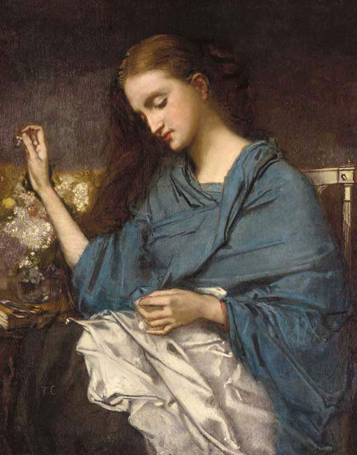 Молодая женщина за шитьем. Тома Кутюр