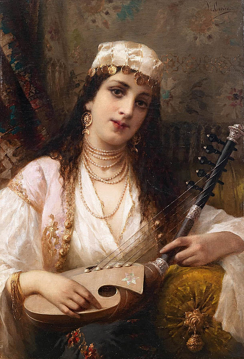 A young Turkish musician with a kopuz. Luigi Crosio