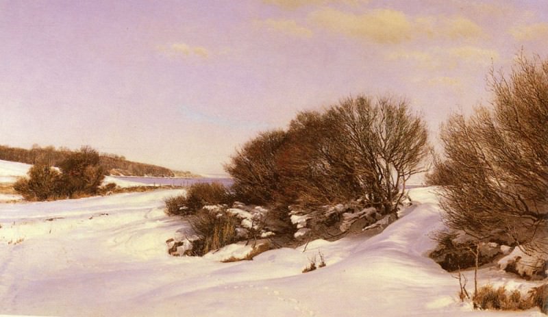 Winter Near The Lake. Janus Andreas Bartholin La Cour