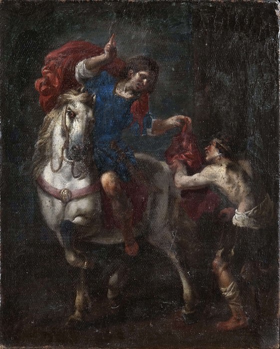 Святой Мартин и Нищий. Микеланджело Серкоцци (Приписывается)