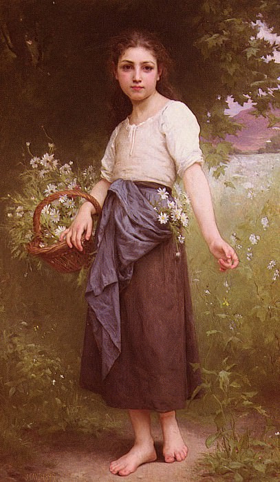 Picking Daisies. Jules-Cyrille Cavé