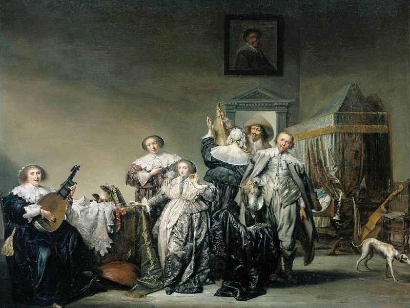 Галантные дамы и мужчины, 1633. Питер Якобс Кодде