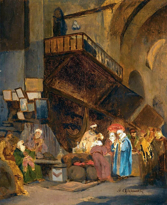 Bazaar in Constantinople. Stanisław Chlebowski