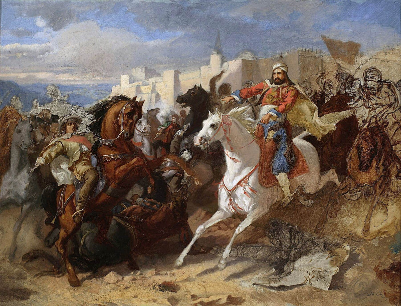 Episode from Austro-Turkish wars, sketch. Stanisław Chlebowski