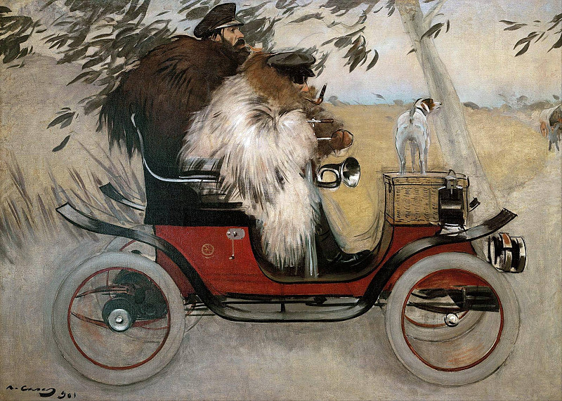 Ramon Casas And Pere Romeu In An Automobile. Ramon Casas i Carbo