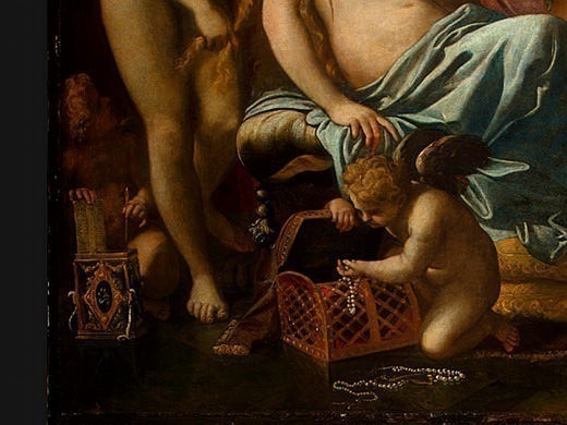 Venus Adorned by the Graces, 1590-1595, 133x170.5. Annibale Carracci