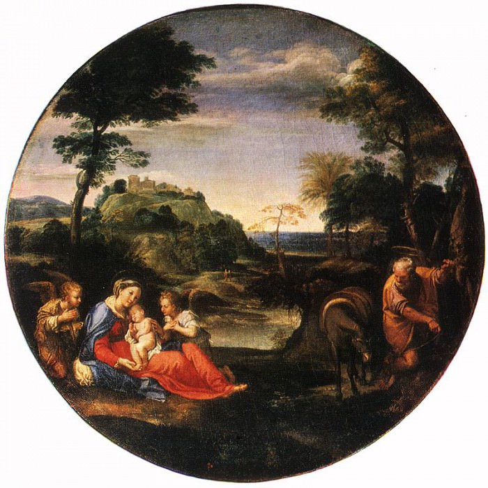 Rest on Flight into Egypt. Annibale Carracci