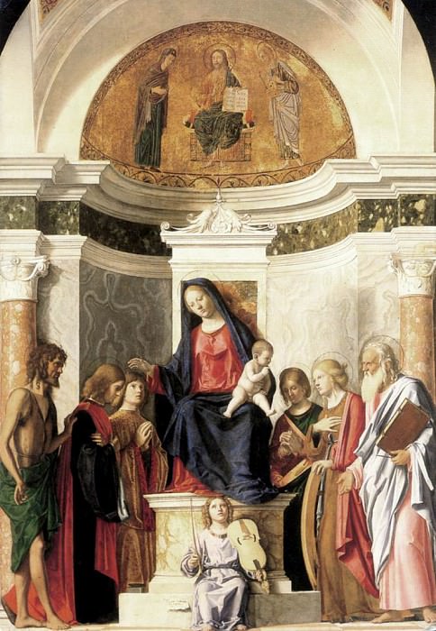Madonna Enthroned With The Child. Giovanni Battista Cima da Conegliano