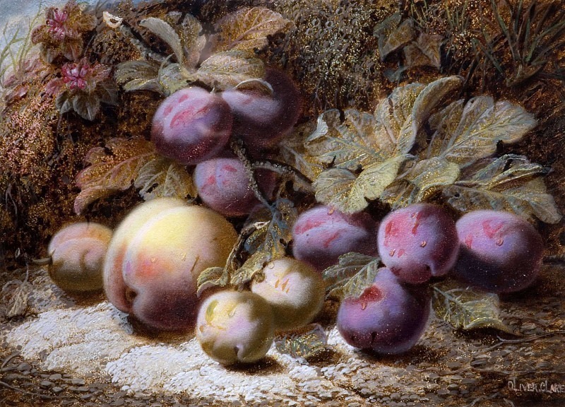 Still Life With Peach And Plums