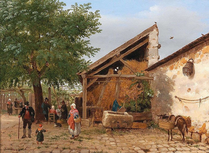 Сцена из итальянской народной жизни. Джузеппе Канелла