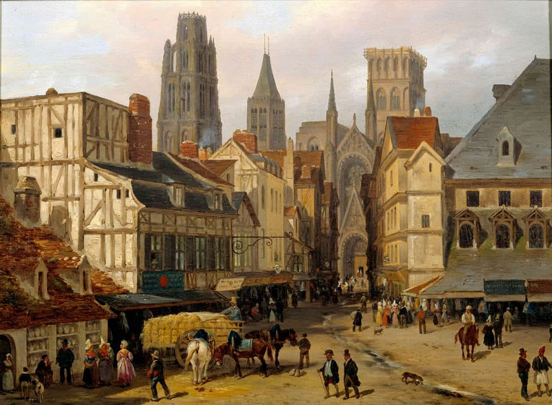 Площадь Верхней Старой Башни в Руане. Джузеппе Канелла